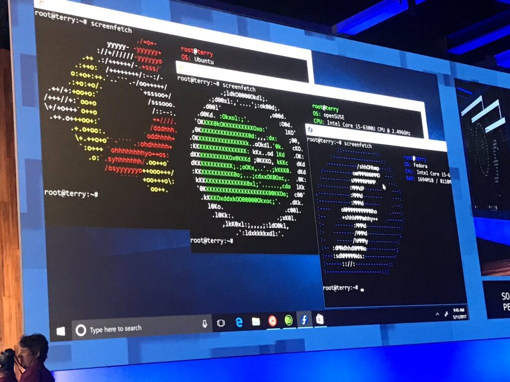 Bash de Ubuntu, SUSE y Fedora