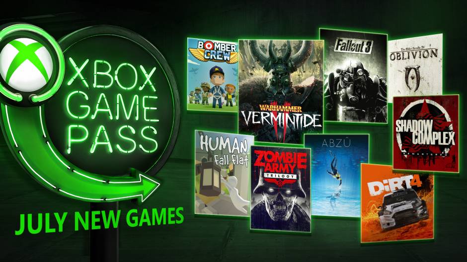Xbox Game Pass julio