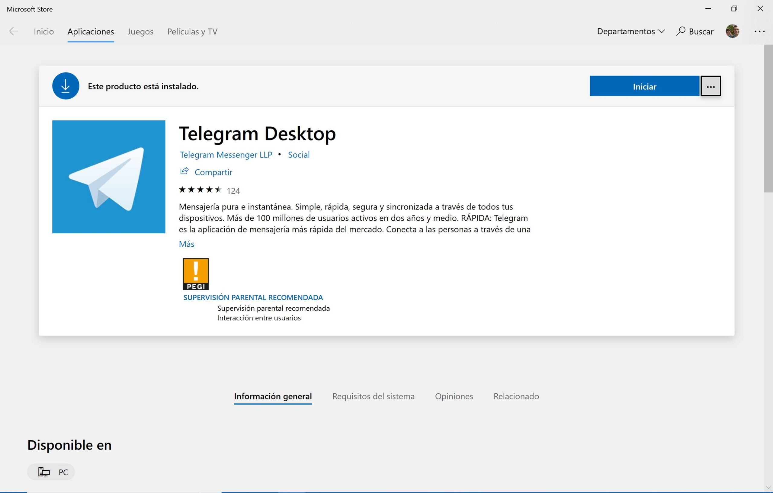 Microsoft Store aplicación