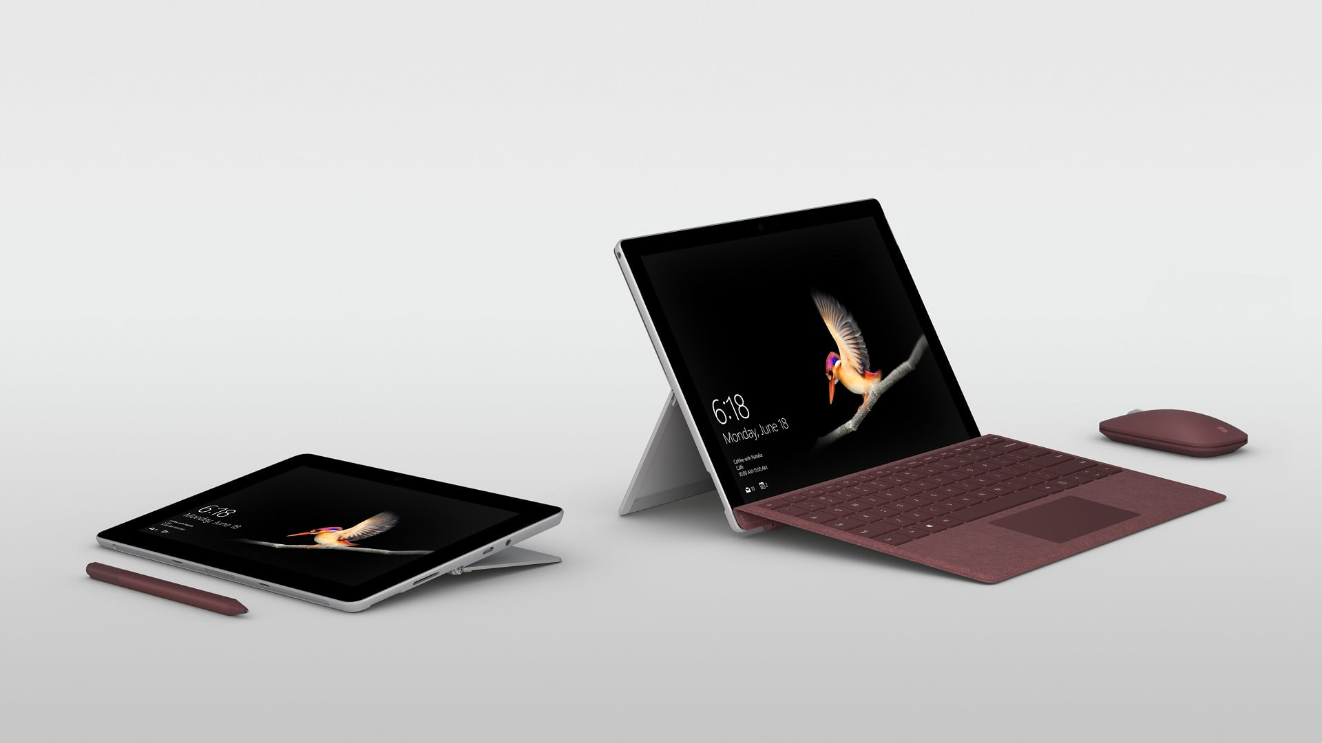 Surface Go, el hermano pequeño con Windows 10 de Microsoft, con el stand y en modo portátil