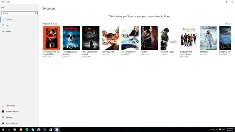 Películas y TV añade soporte para Windows Timeline y más…