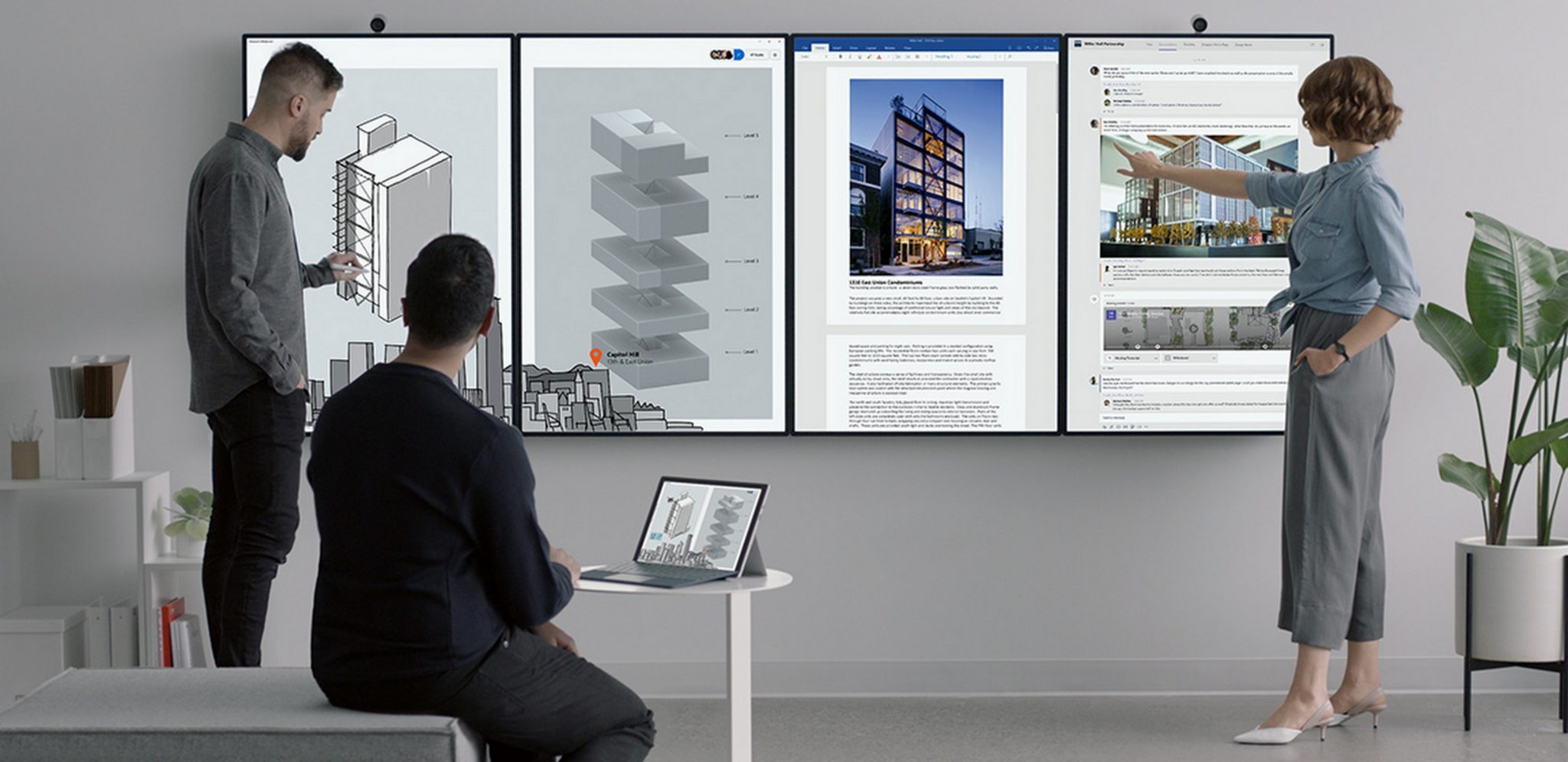 Imagen promocional de la Microsoft Surface Hub 2X