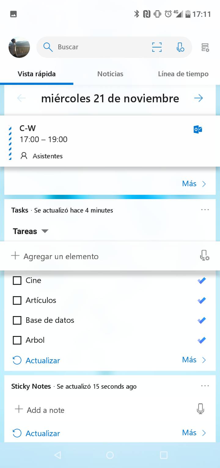 To-Do y Sticky Notes en Microsoft Launcher 5.1