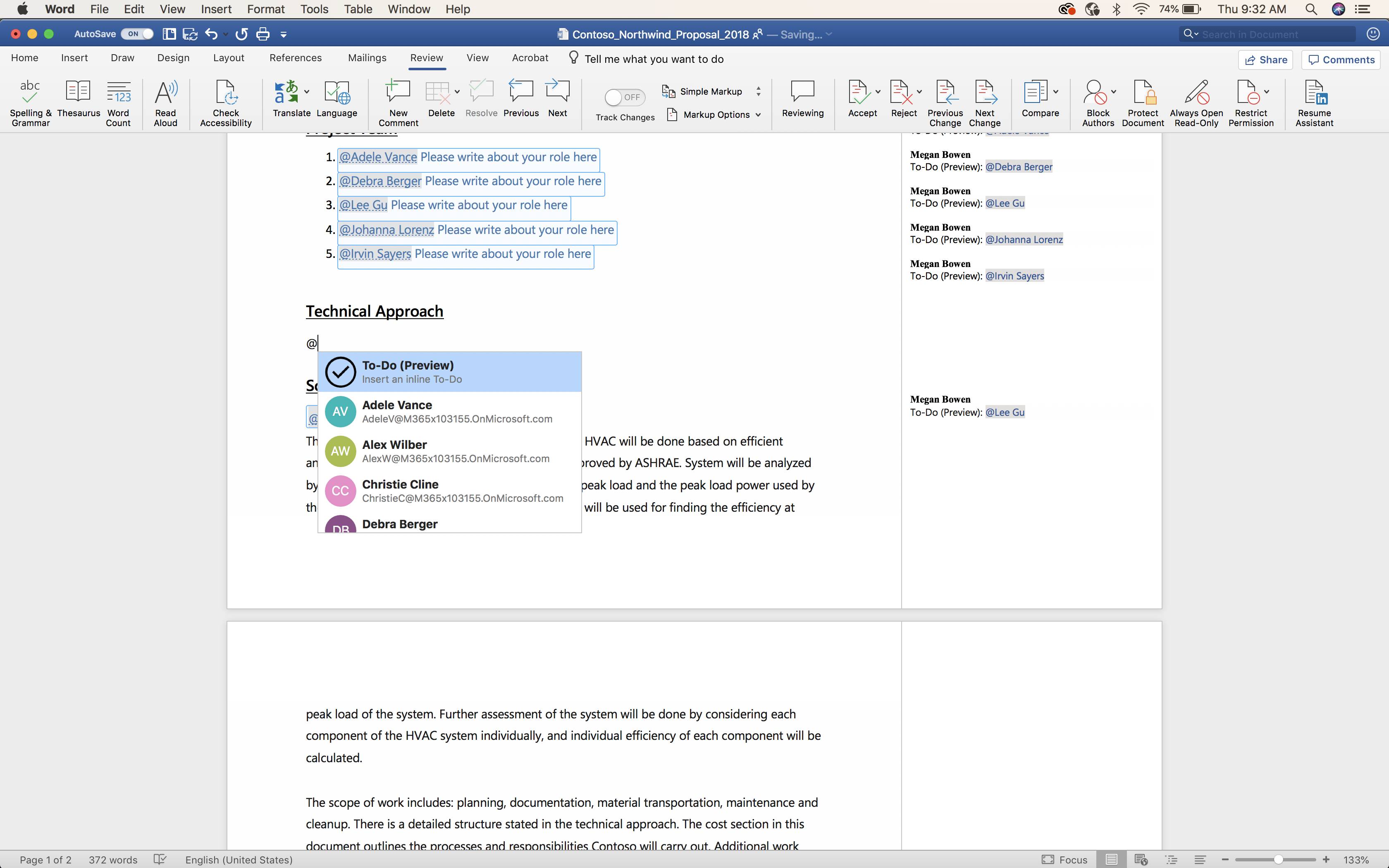 Tareas en Microsoft Word