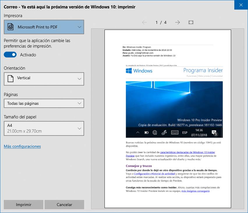 El tema claro mejora en Windows 10