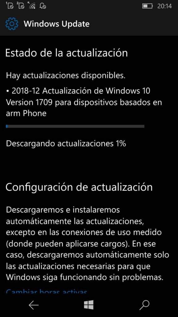 Actualización Windows 10 Mobile