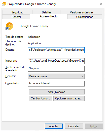 Así puedes activar el modo oscuro Google Chrome Canary