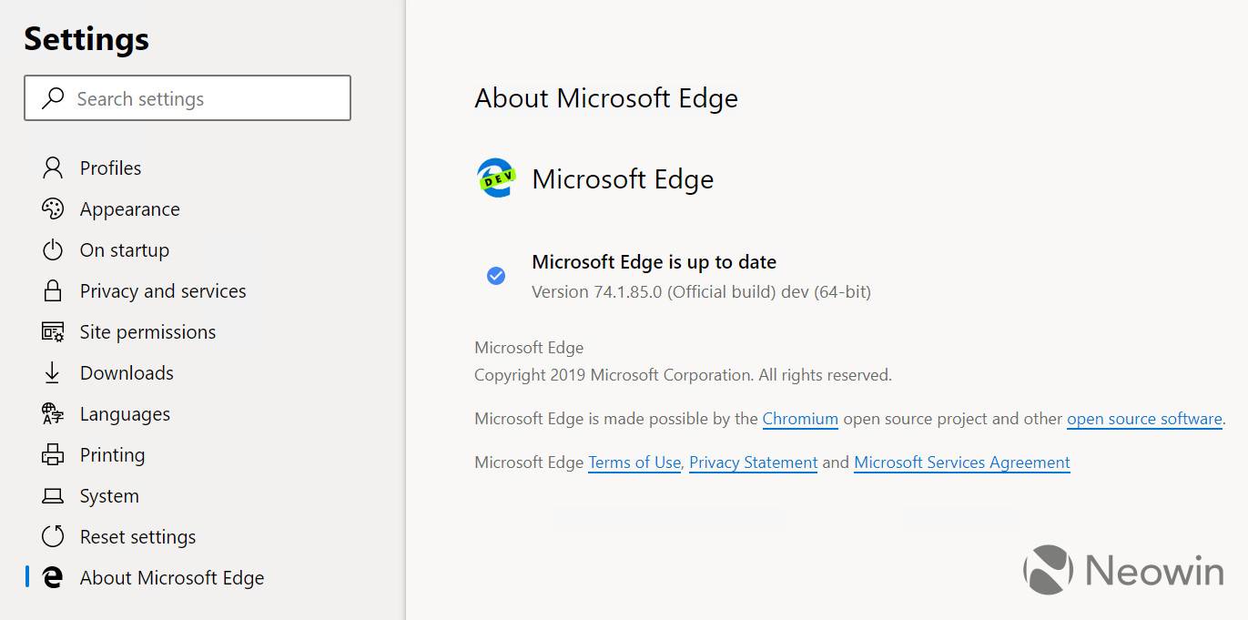 Configuración de Microsoft Edge basado en Chromium