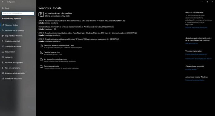 Nueva Actualización Acumulativa Para Windows 10 May 2019 Update 9753