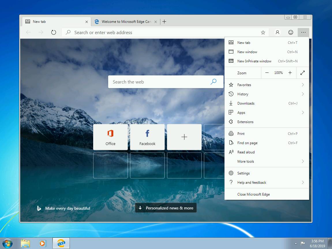 Microsoft Edge basado en Chromium llega a Windows 7, Windows 8 y WIndows 8.1