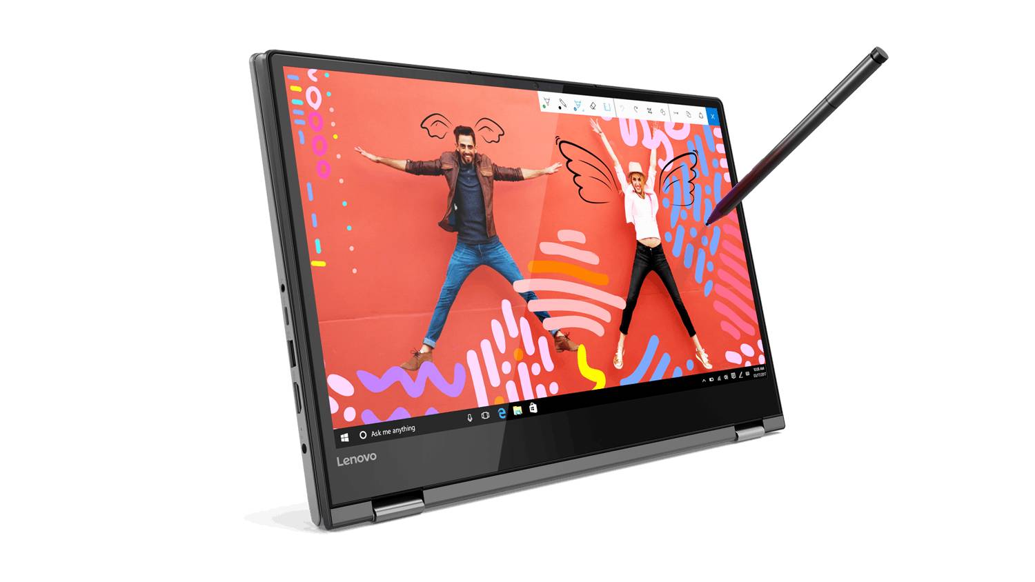 Pantalla del Lenovo Yoga 530 con stylus
