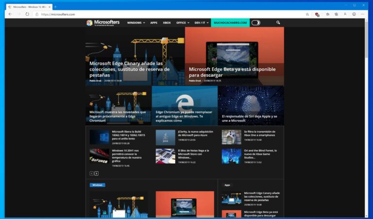 Microsoft Edge Canary añade las colecciones, sustituto de reserva de pestañas