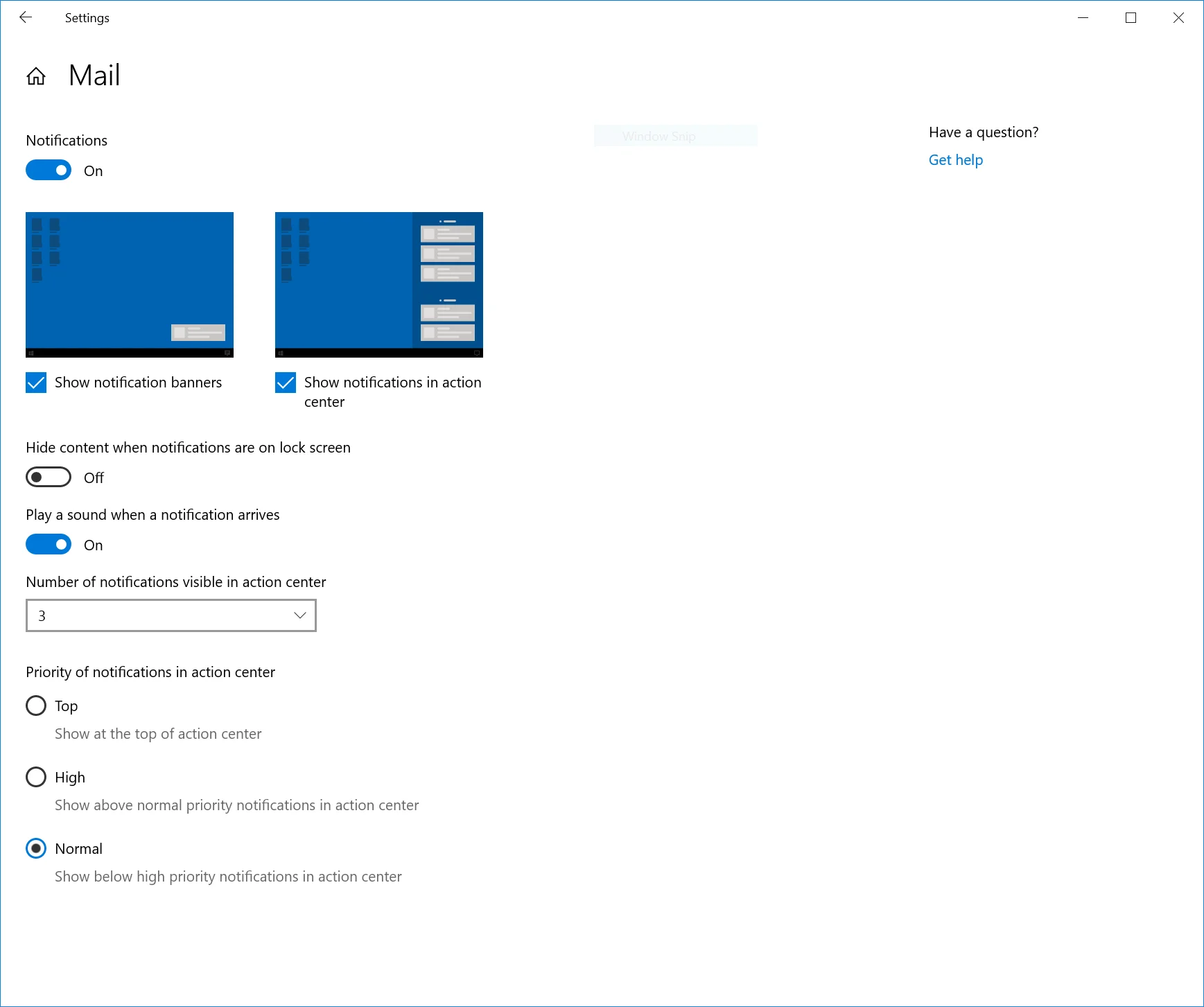 Ayudas para la configuración de notificaciones en Windows 10 19H2