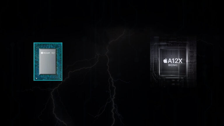 Comparamos el Microsoft SQ1 con el Apple A12X Bionic