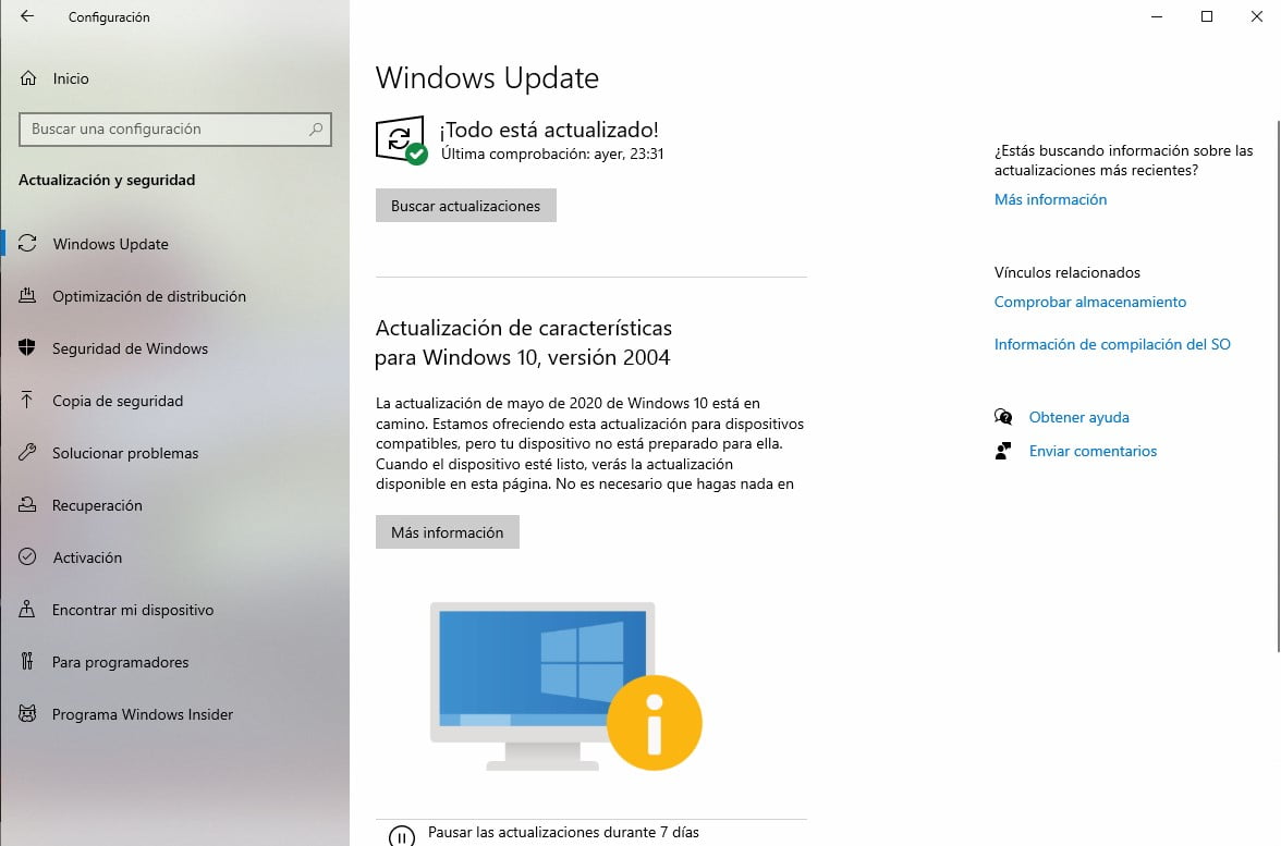 Cómo Actualizar A Windows 10 May 2020 Update Versión 2004 1261