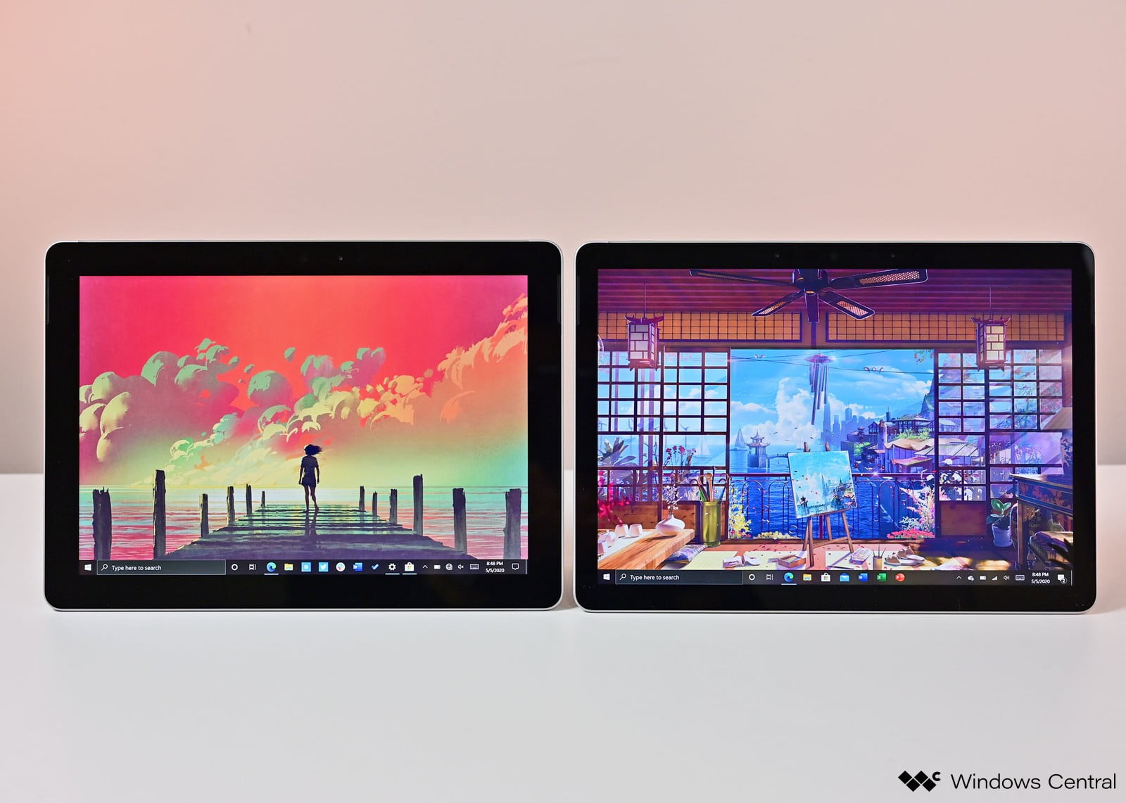 Comparación del tamaño de pantalla de Surface Go 2