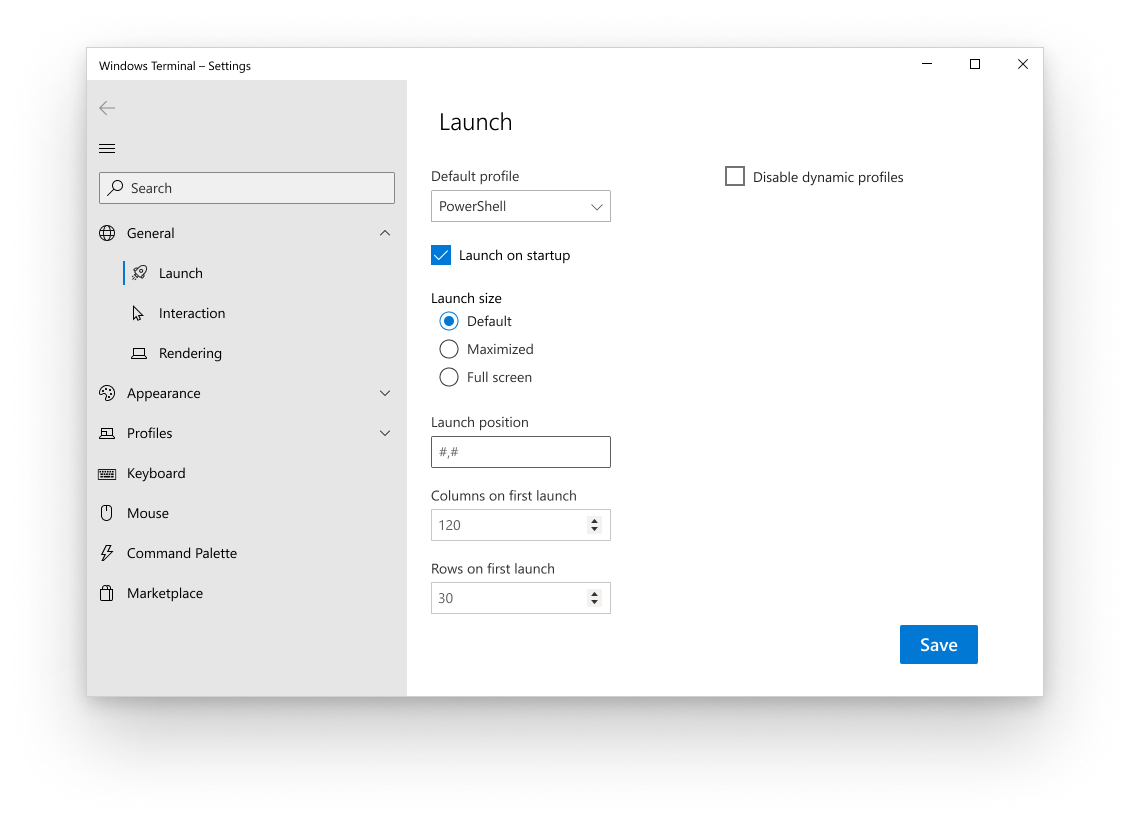 Configuración de la Windows Terminal 1