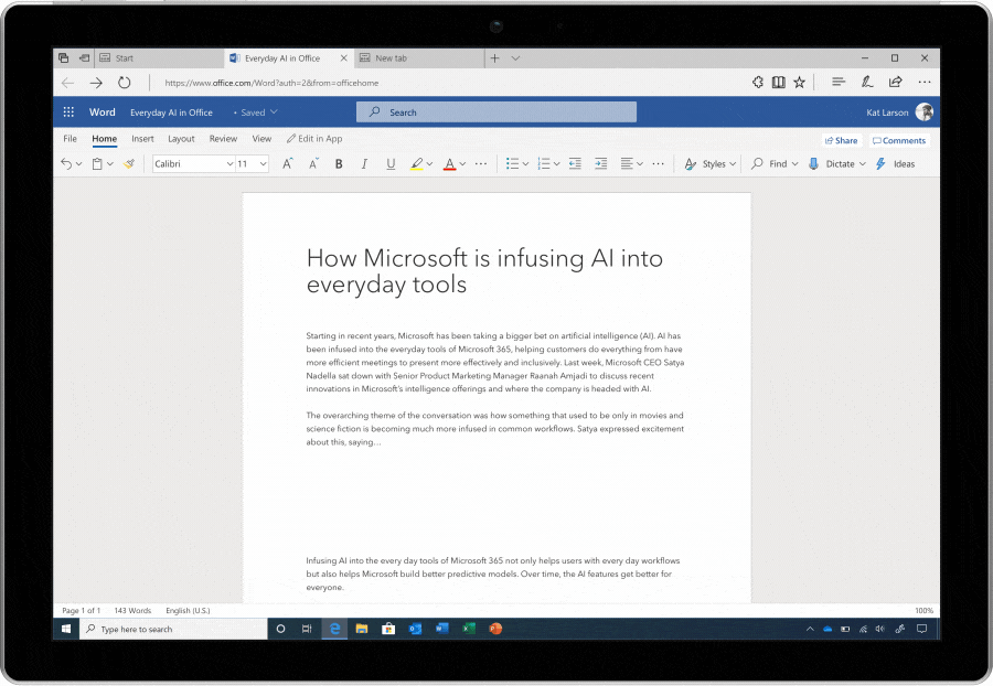Introducción en el texto de una transcripción en Microsoft Word