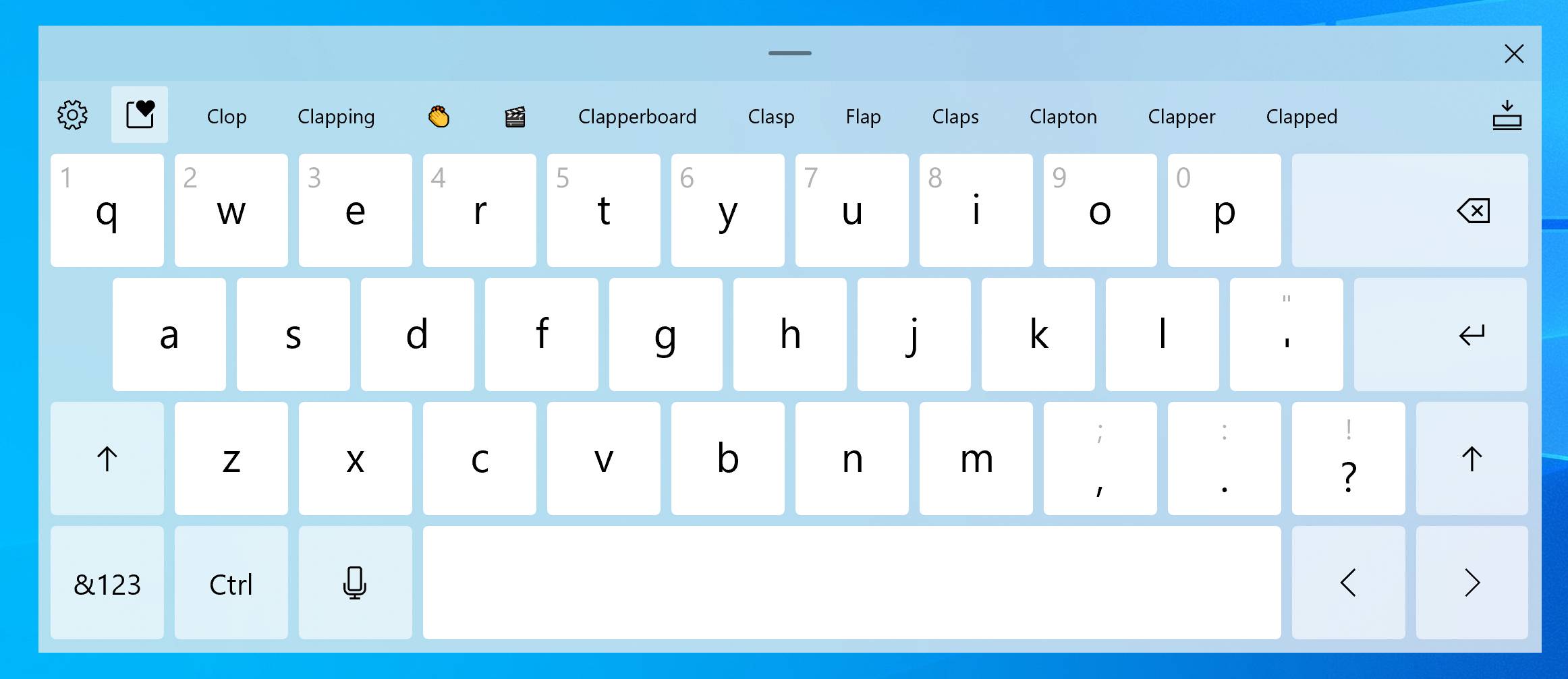 Nuevo teclado táctil de la Build 20206 de Windows 10 Insider en el canal Dev