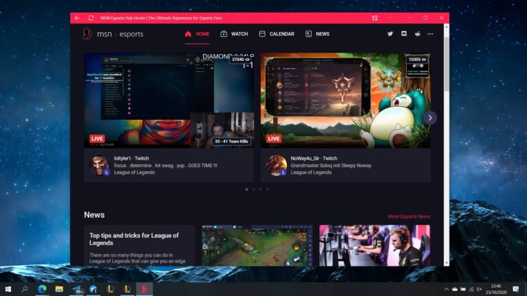 Microsoft presenta MSN Esports Hub: la web definitiva para los amantes de los deportes electrónicos