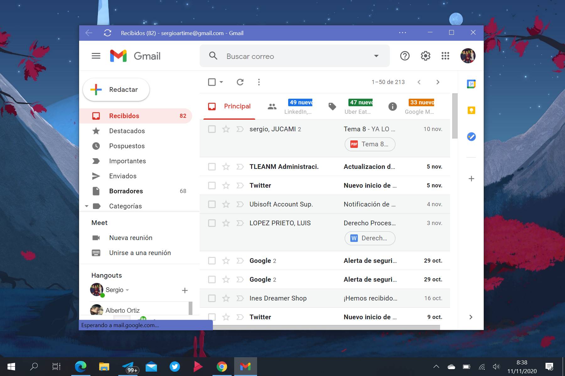PWA de Gmail en Windows 10