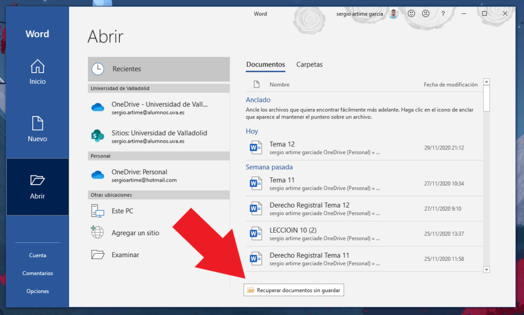 Cómo Recuperar Documentos De Word No Guardados 0511