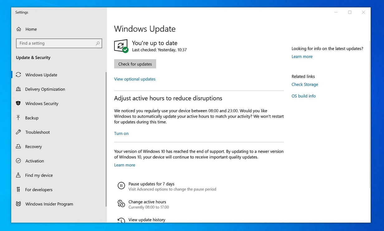 Actualización forzosa de Windows 10