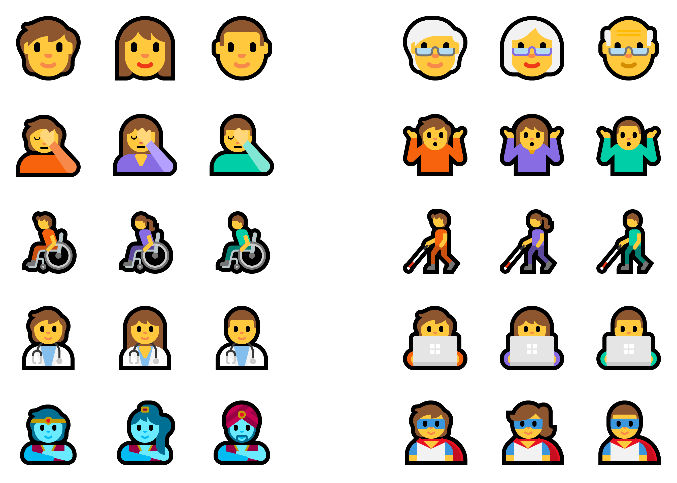 Los emoji más inclusivos