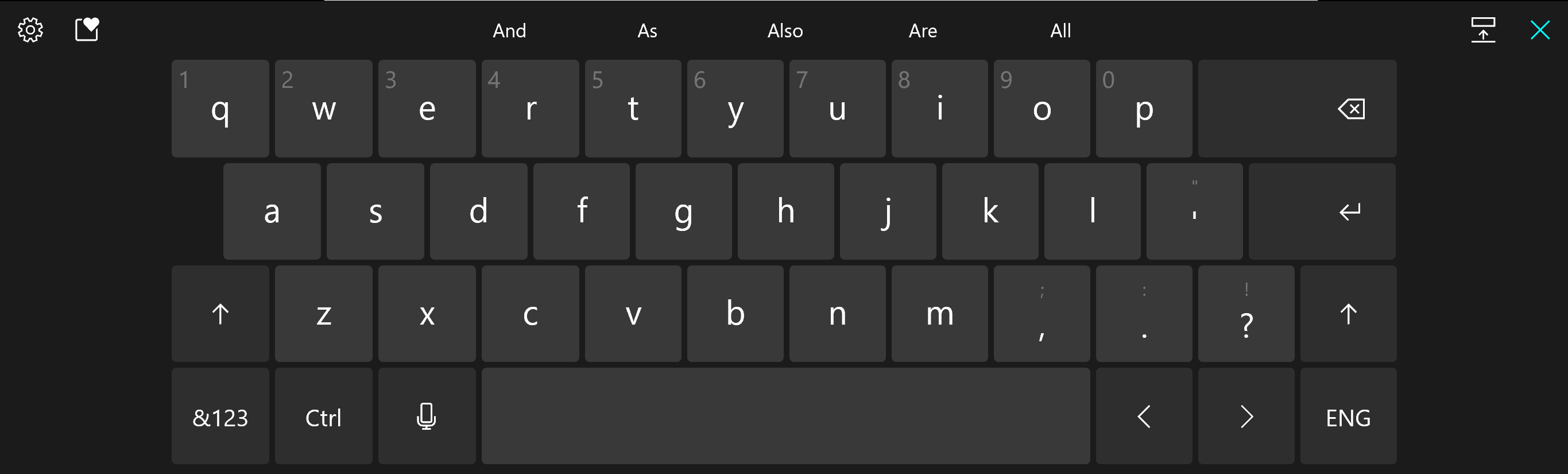 Sugerencias del teclado de la Build 21301 de Windows 10