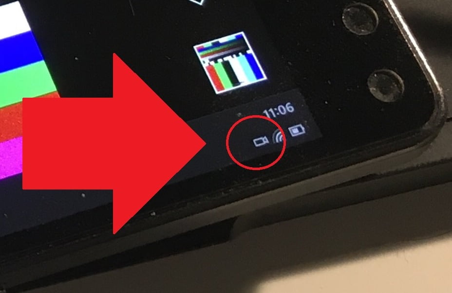 El icono de la cámara en Windows 10X