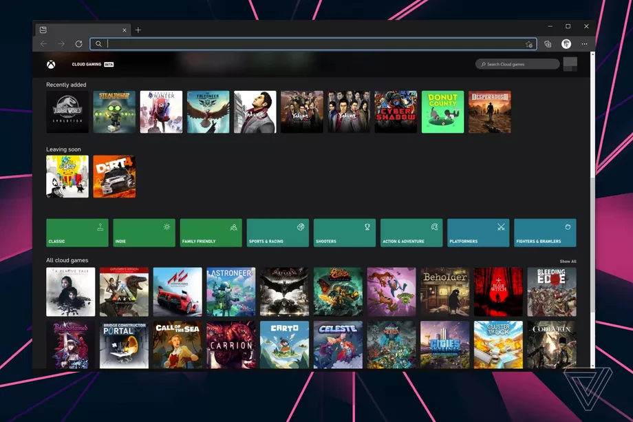 This is what Xbox Cloud Gaming looks like on the web