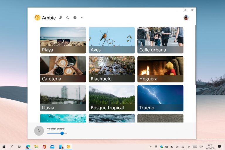 Ambie White Noise, la mejor app para concentrarte o relajarte en Windows 10