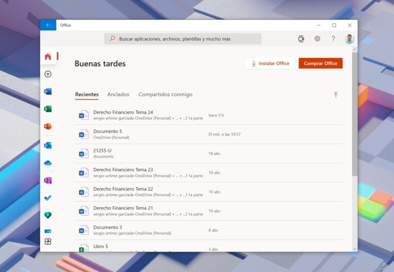 La app de Office para Windows 10 pronto permitirá ver archivos desde ella