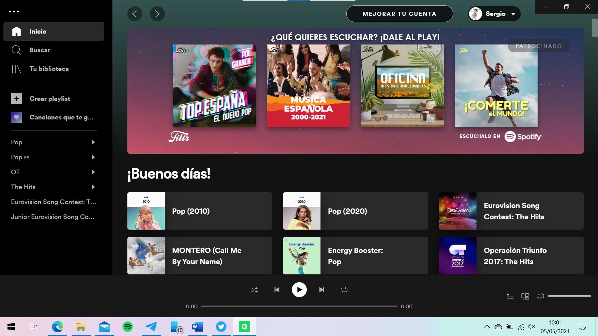Spotify para Windows 10