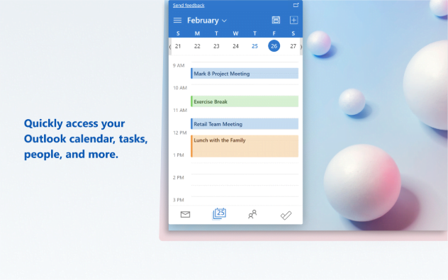Consulta tu calendario desde la extensión de Outlook