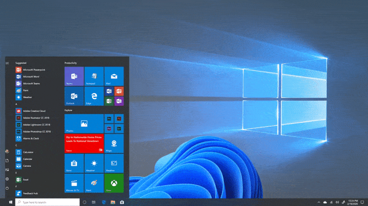 Menú Inicio Windows 11