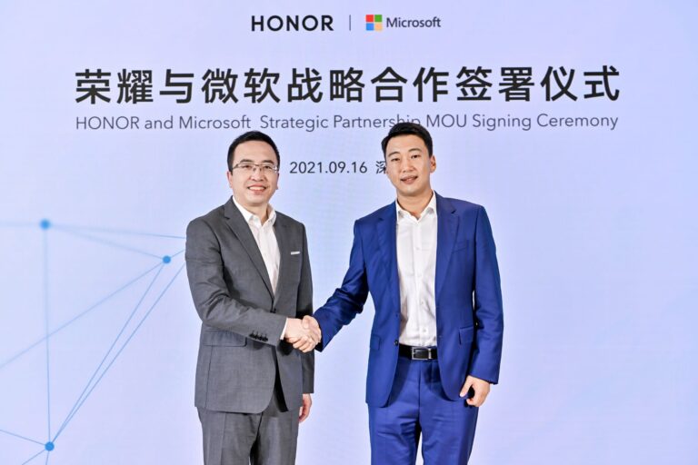 Honor y Microsoft firman un acuerdo de colaboración en Windows y Azure
