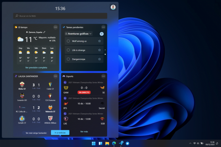 Microsoft estudia reubicar y dar vida al icono de widgets de Windows 11