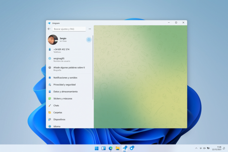 Unigram, el cliente no oficial de Telegram, rediseña su apartado de ajustes