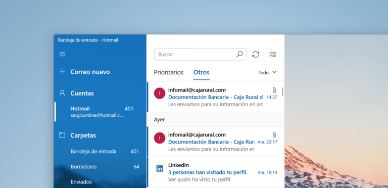Correo de Windows: la app nativa vuelve a funcionar por tiempo limitado