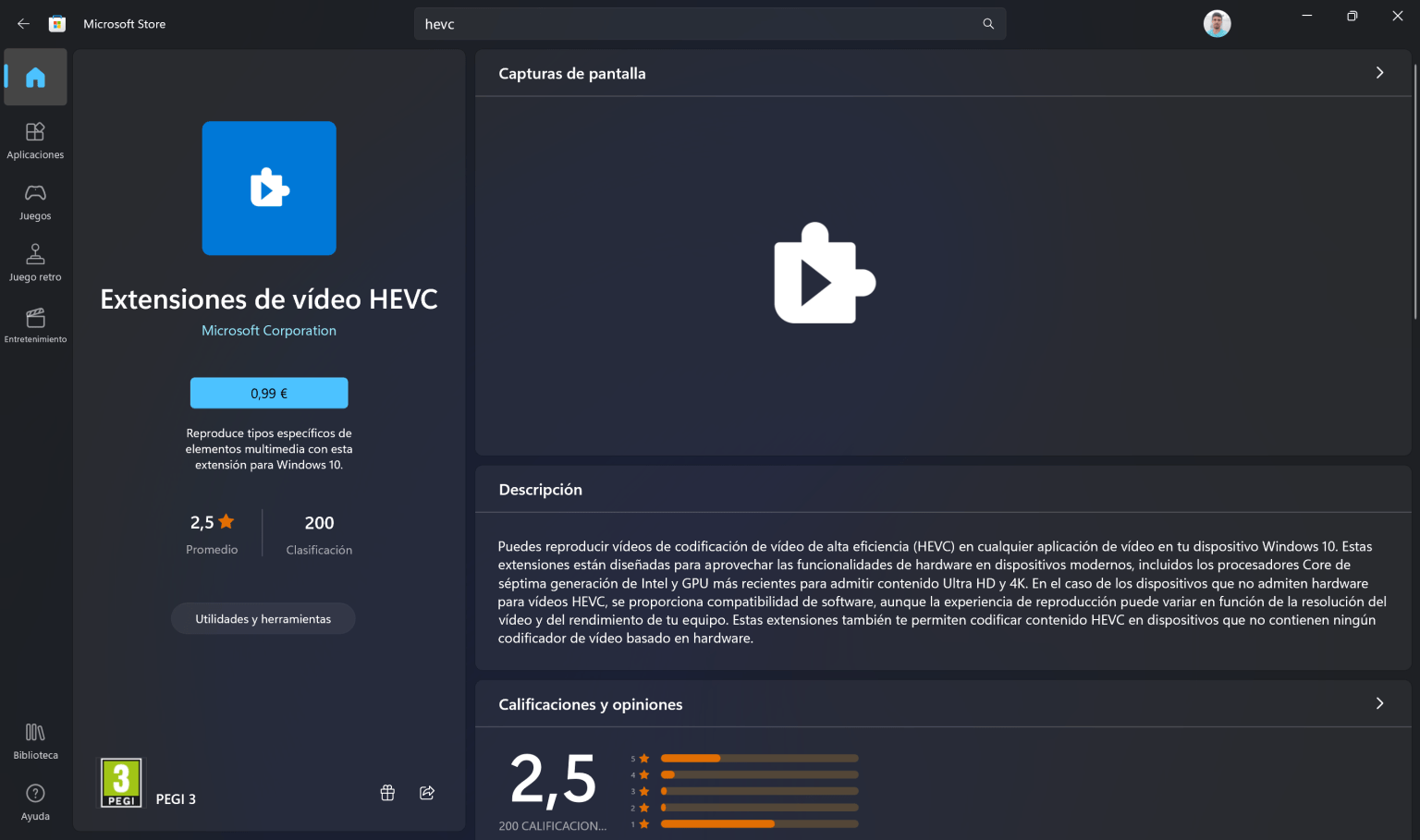 C mo conseguir el c dec hevc gratis en windows 10