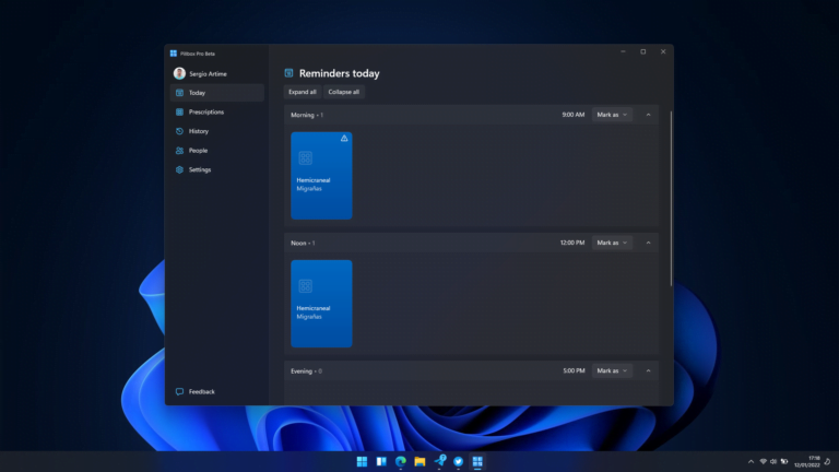 Pillbox Pro, la app de Windows que te ayuda a tomar la medicación