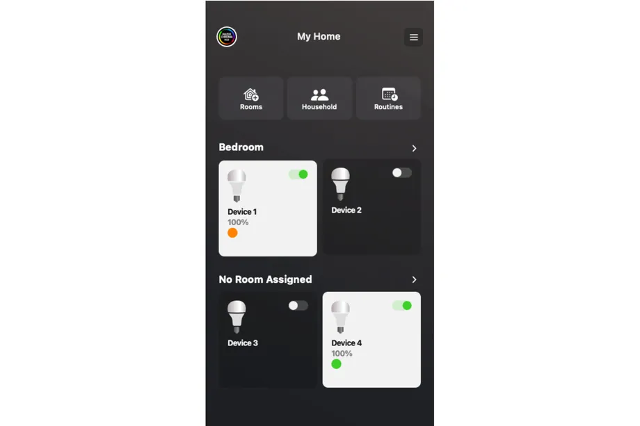 La imagen de la app de Razer Smart Home