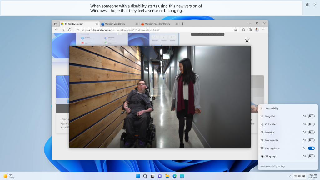 Los subtítulos en directo y su integración en Windows 11