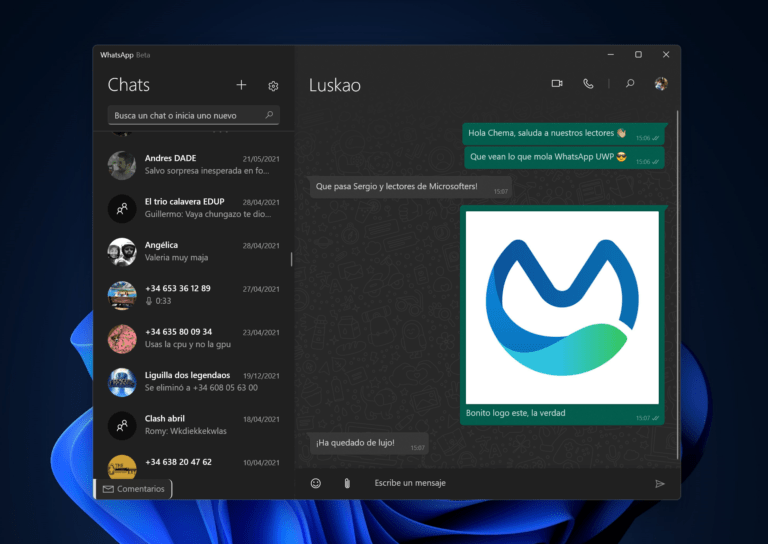 La aplicación universal de WhatsApp estrena tema oscuro