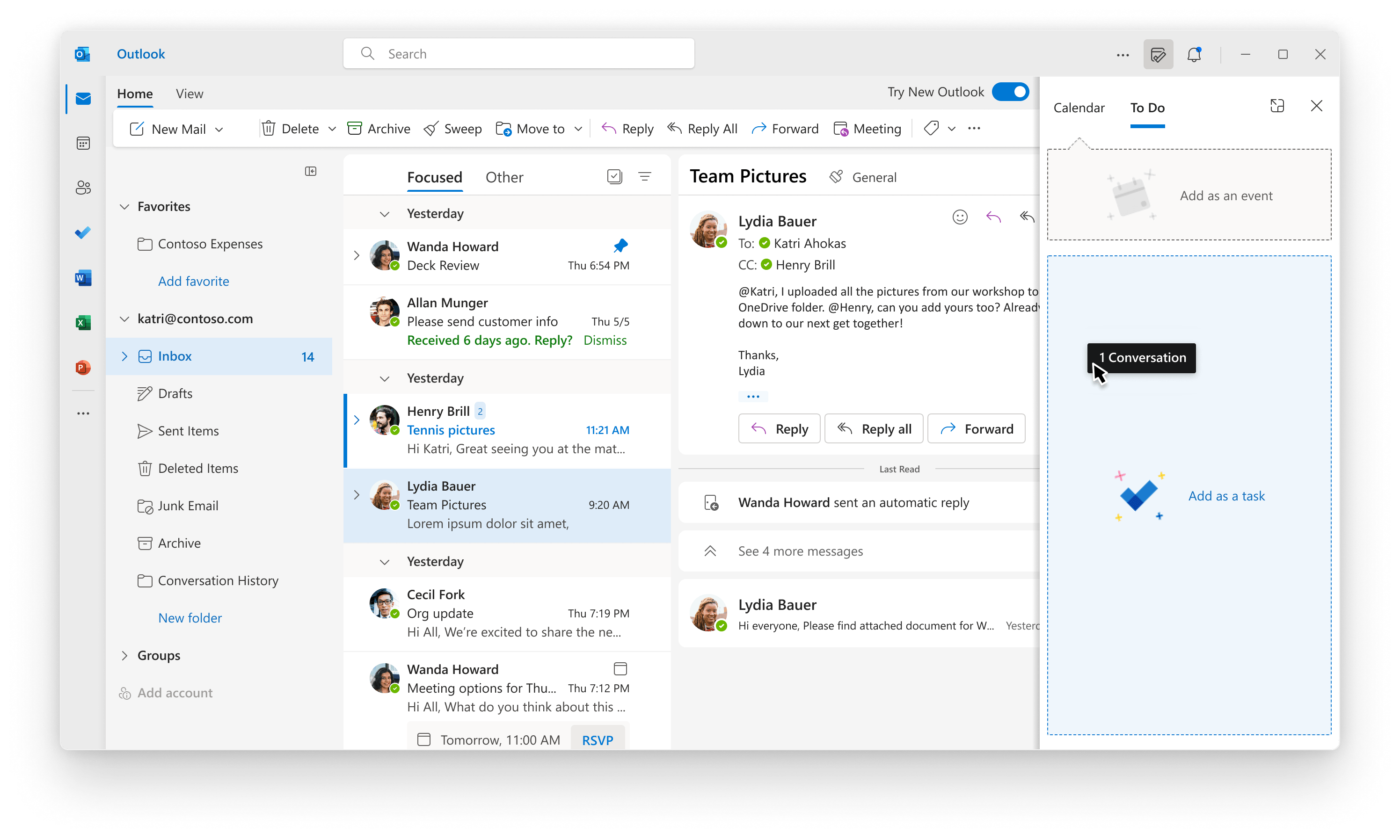 Microsoft To-Do se integra en Outlook