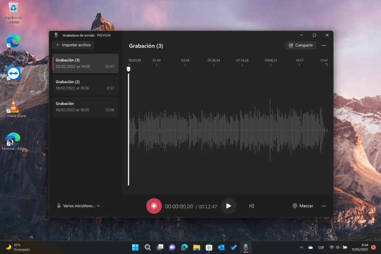 Windows 11 estrena nueva aplicación de Grabadora de Sonido