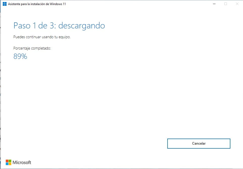 Proceso de descarga de Windows 11 2022 Update