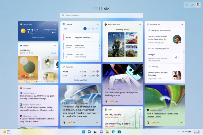 Windows Apps SDK incorpora ahora el soporte de Widgets de Windows 11
