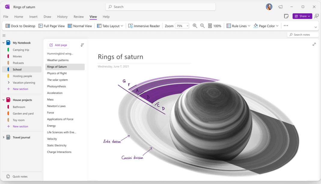 OneNote para Windows tendrá nueva interfaz a principios de 2023